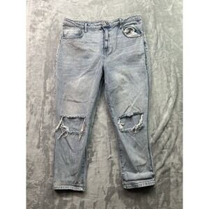 No Boundaries Womens Plus Sz 21 Designer Jeans Blue Straight Leg High Rise Pants